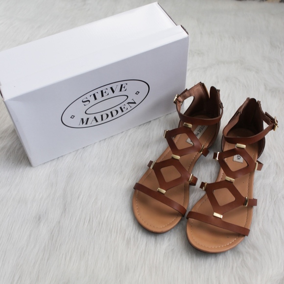 Steve Madden Shoes - Steve Madden Cael Cognac Strap Gladiator Sandal